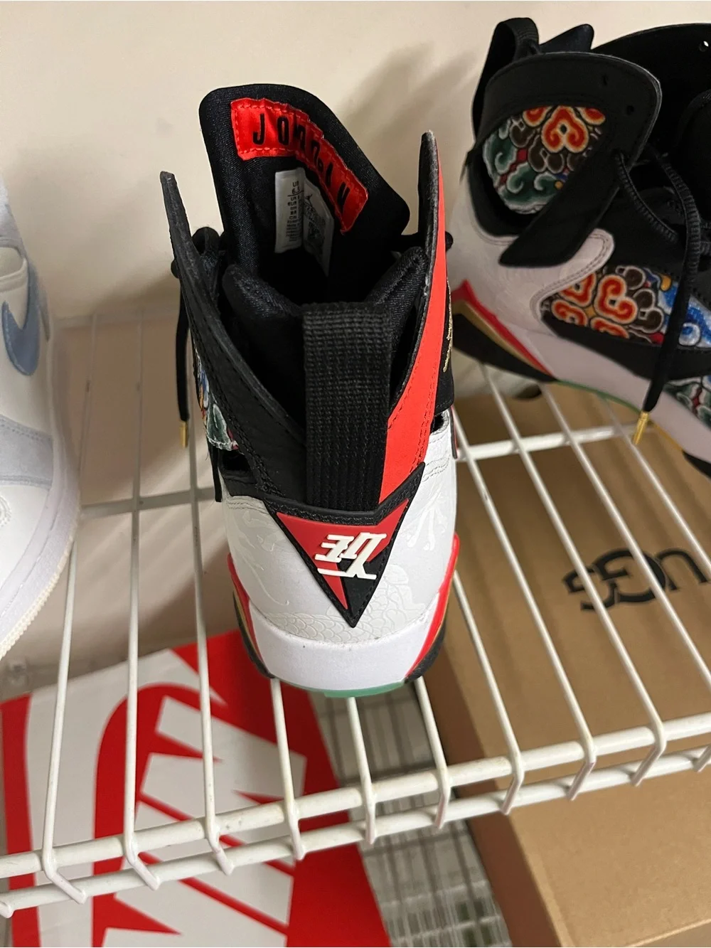 Kids Black & White Athletic Sneakers with Multicolor Embroidery - Brand: